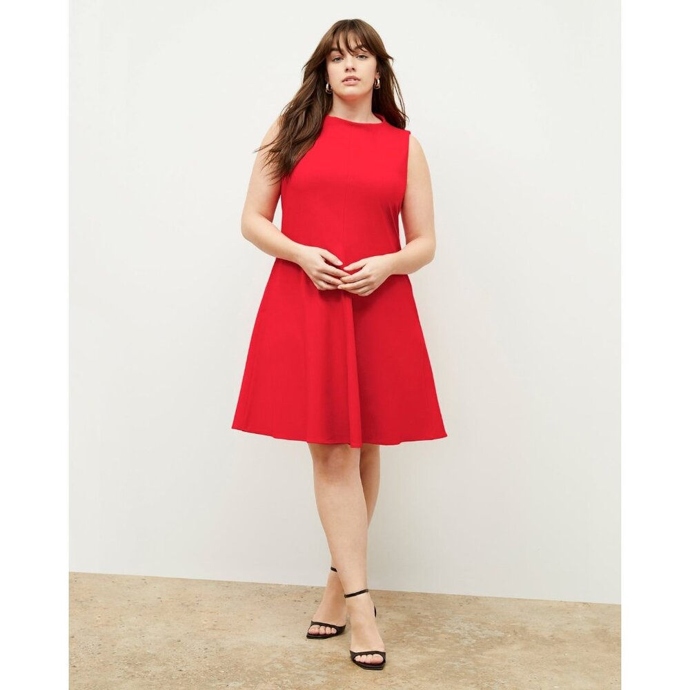 Size 14 M.M. LaFleur Red-Orange Malala Dress w/Pockets Flame Classy Summer Party